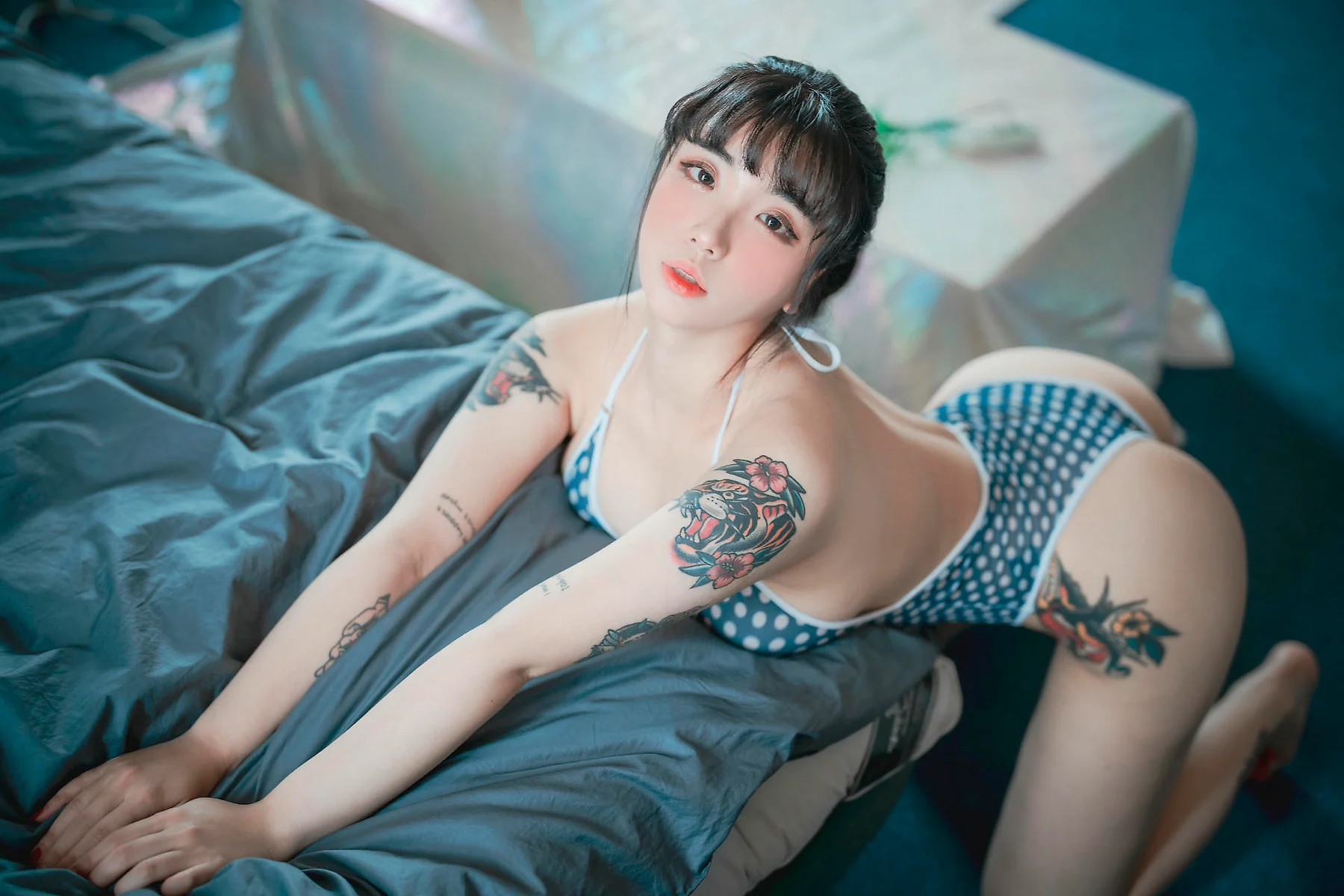 DJAWA No.099 Echi爆乳圆点连体衣 - 3