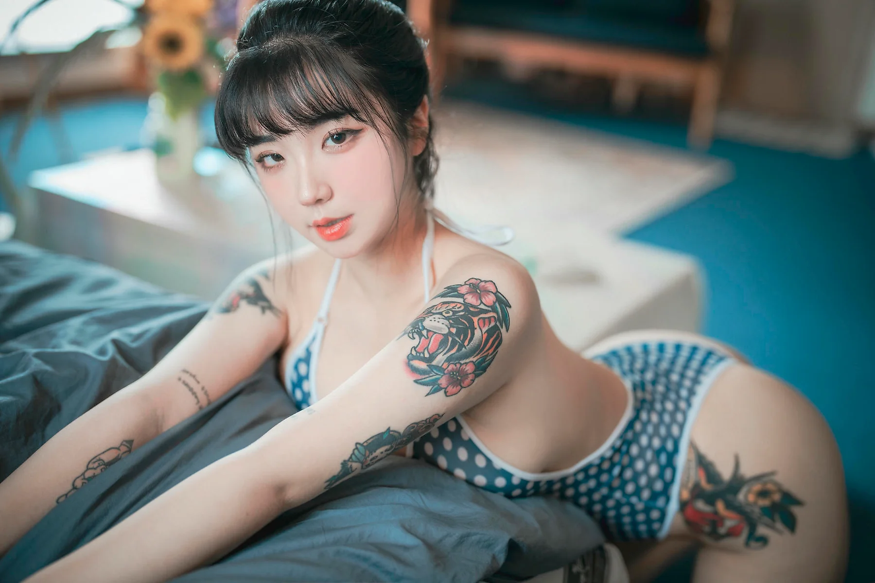 DJAWA No.099 Echi爆乳圆点连体衣 - 4