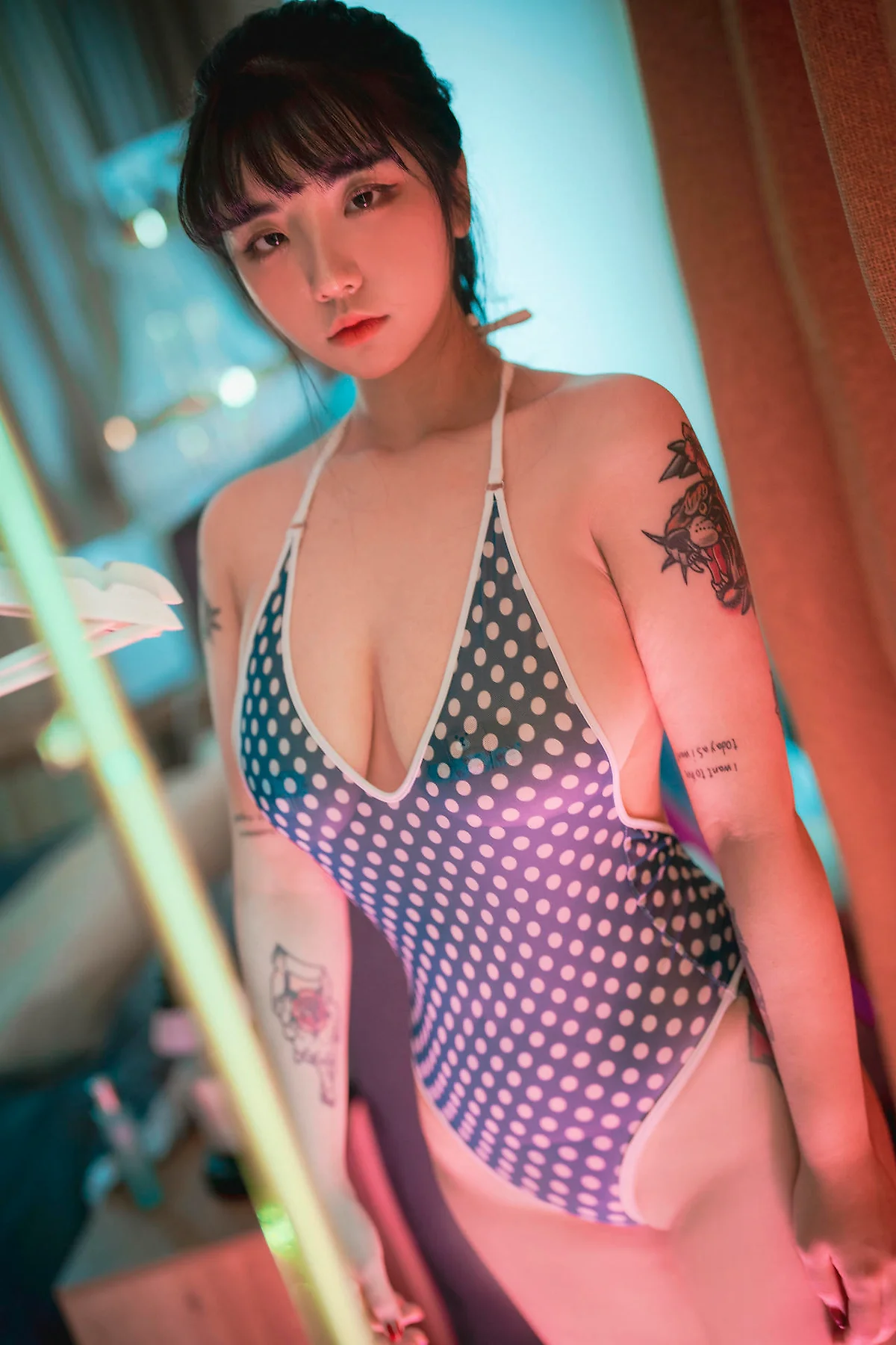 DJAWA No.099 Echi爆乳圆点连体衣 - 10