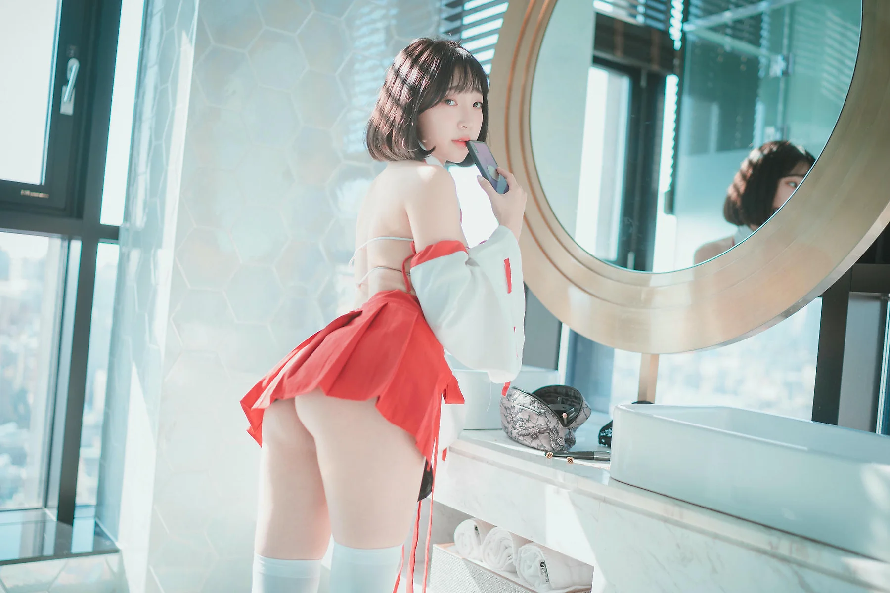 DJAWA No.114 Kang In-kyung制服乳贴少女 - 1