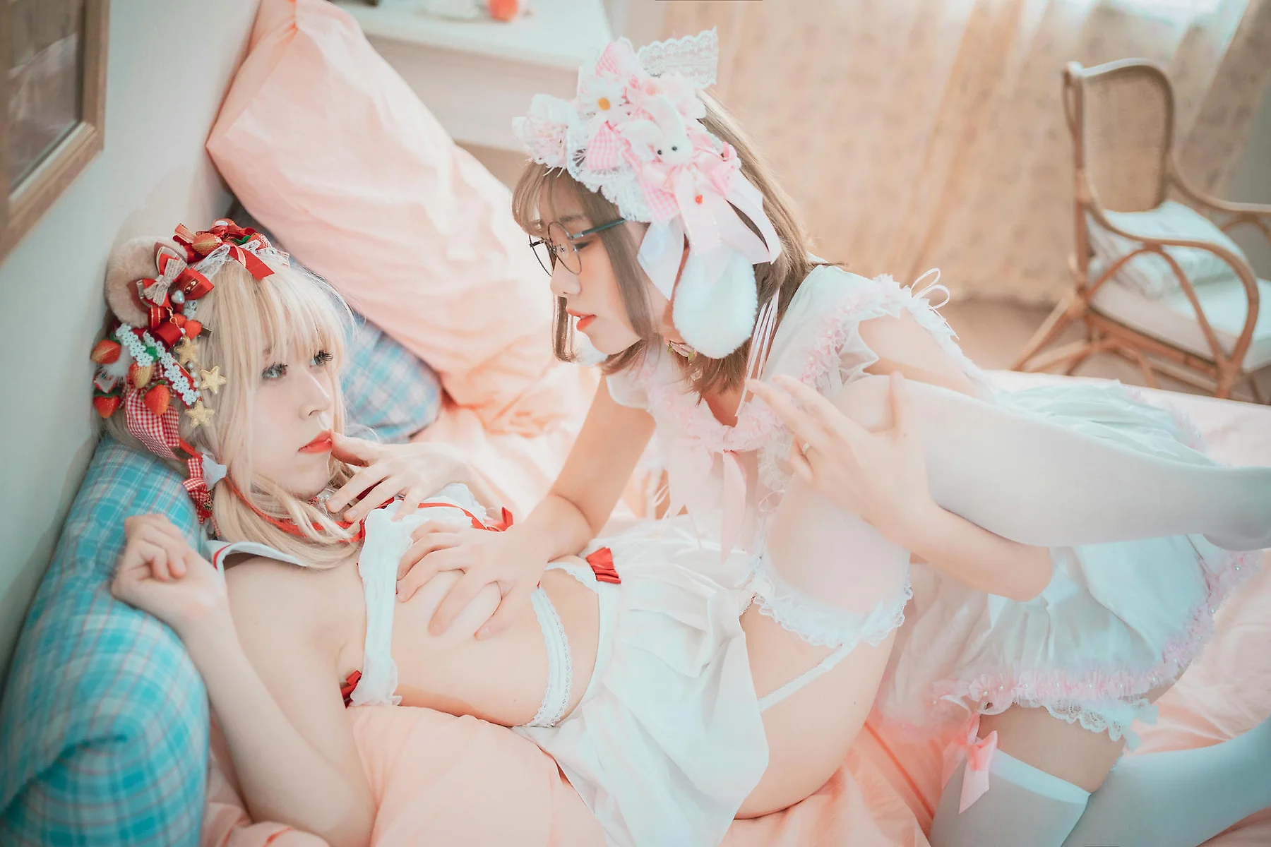 DJAWA No.124 Mozzi花嫁少女双人写真 - 5