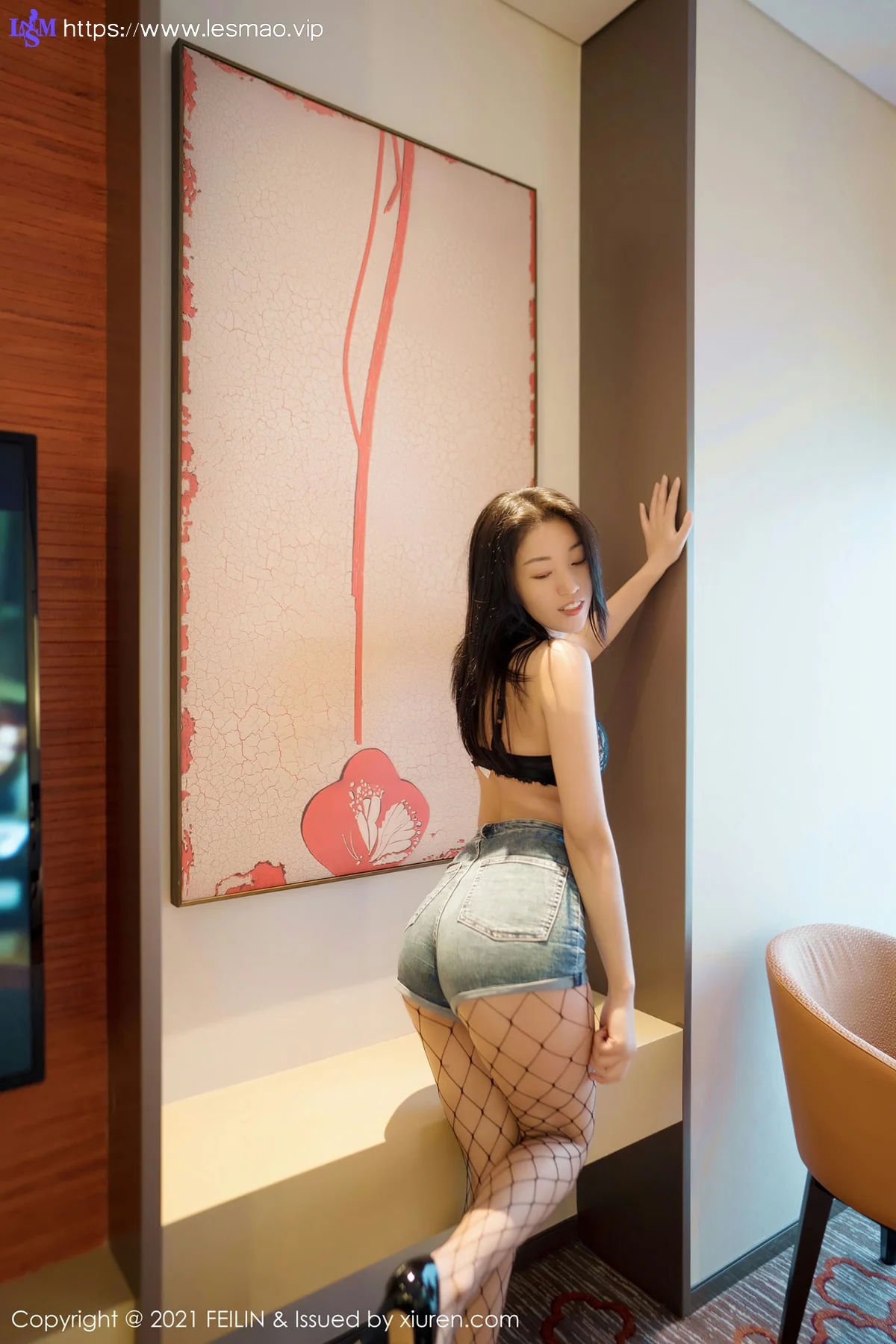 FeiLin 嗲囡囡 Vol.387  性感网袜 尤尤子 新人模特首套写真 - 6