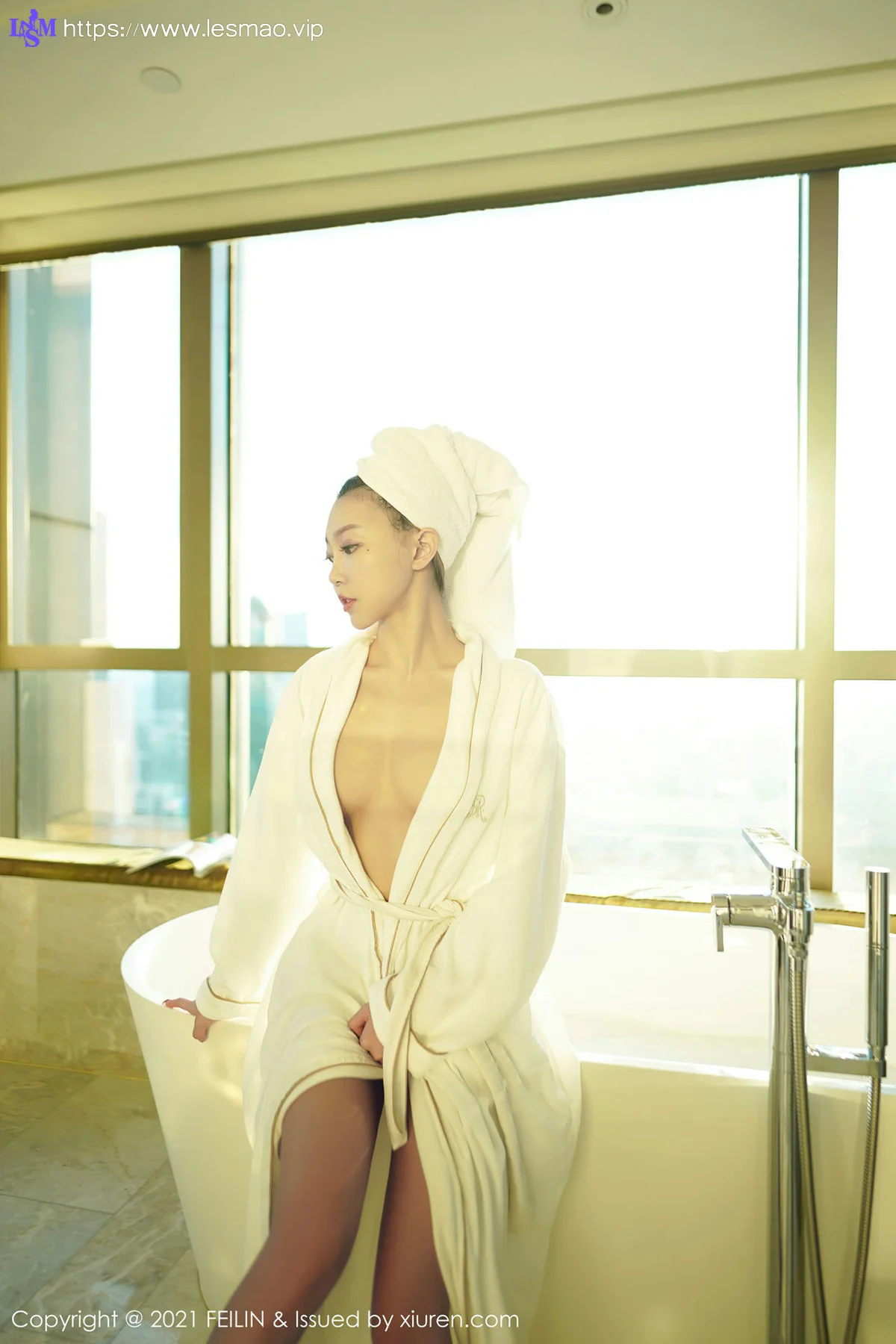 FeiLin 嗲囡囡 Vol.388 浴缸湿身 冯木木LRIS 性感写真 - 8