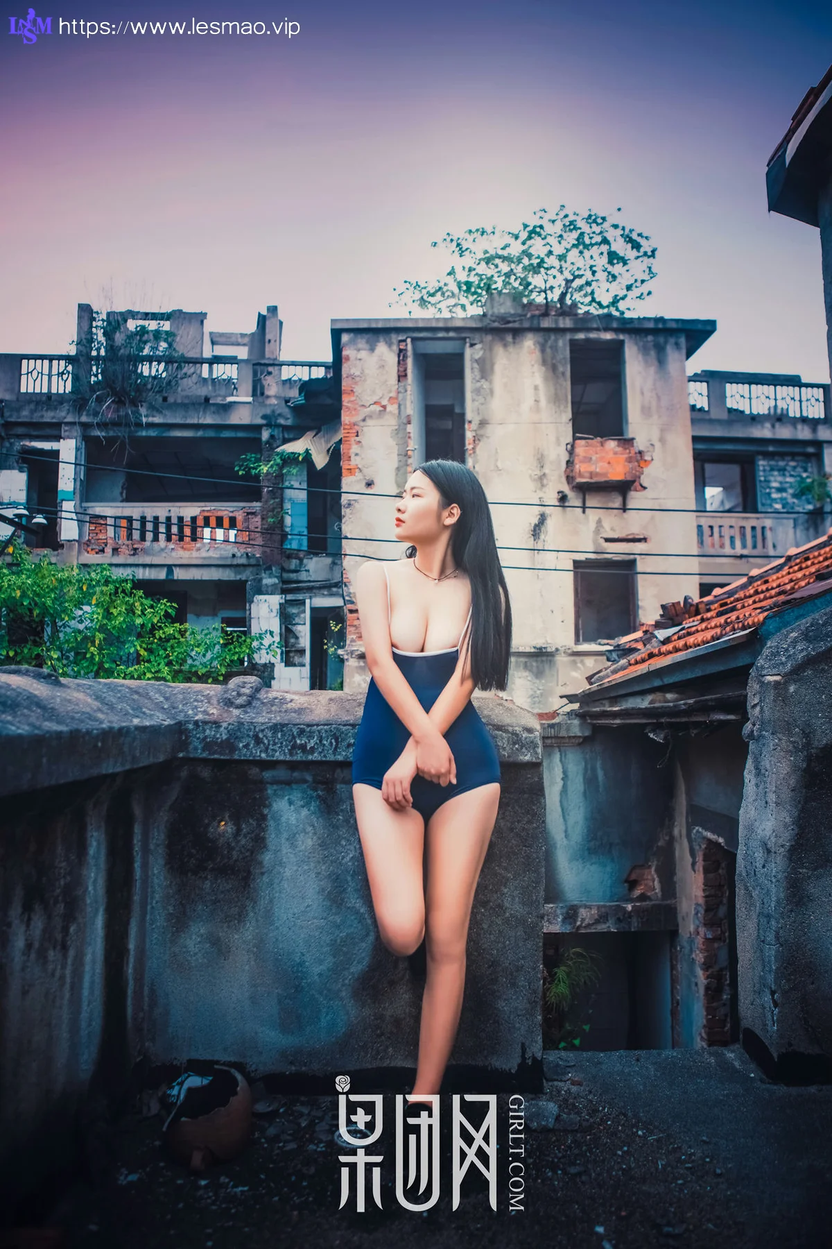 GIRLT 果团网 No.089 老房子的连体衣美女_独眼大脸猫 - 3