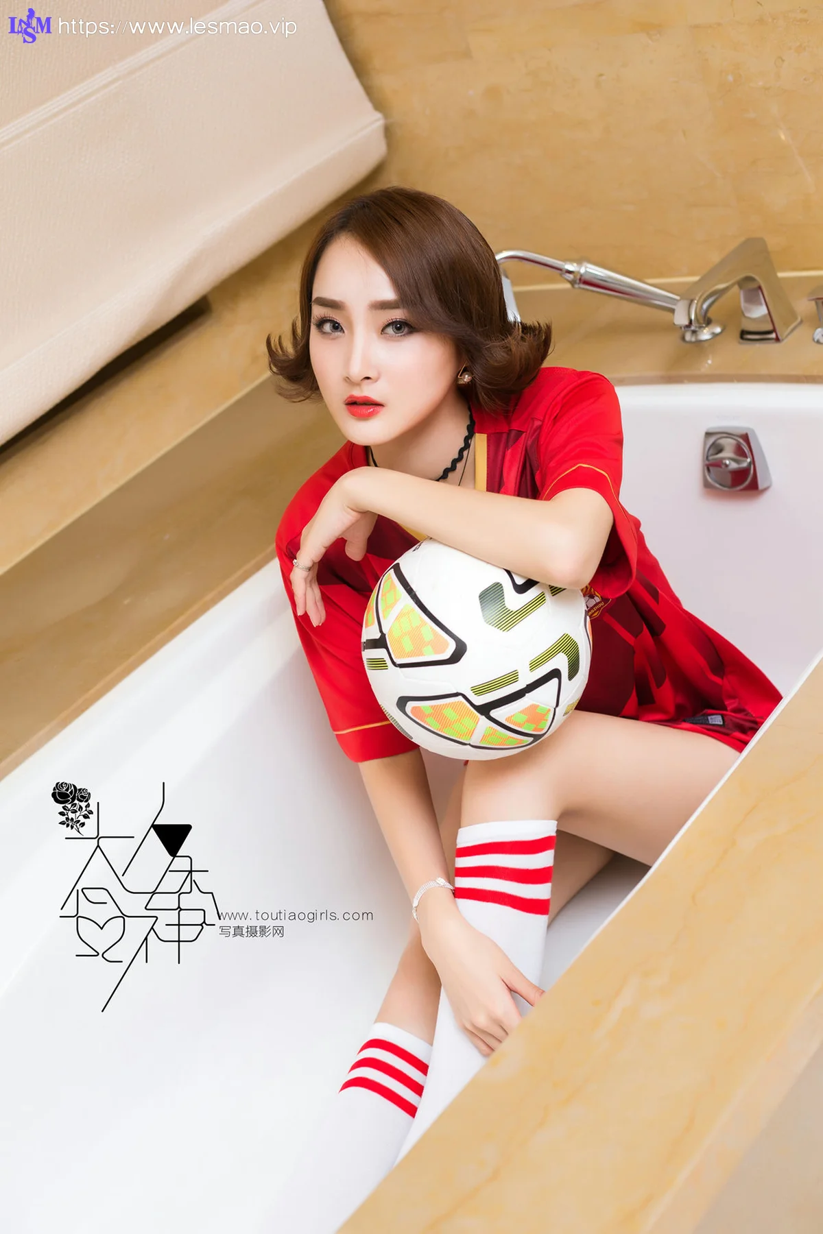Goddes 头条女神 No.181 Modo 周夕爱致敬曼联 - 4