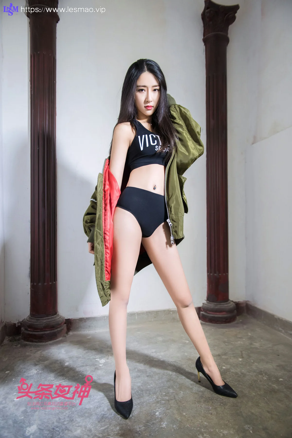 Goddes 头条女神 No.474 Modo 如意绿外套 - 1