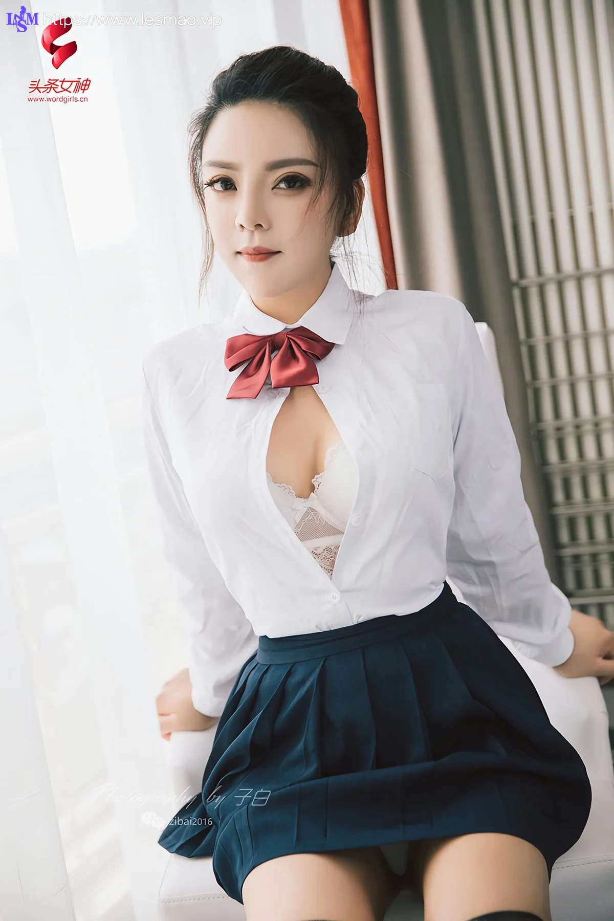 Goddes 头条女神 No.750 雨墨 校园制服 - 7