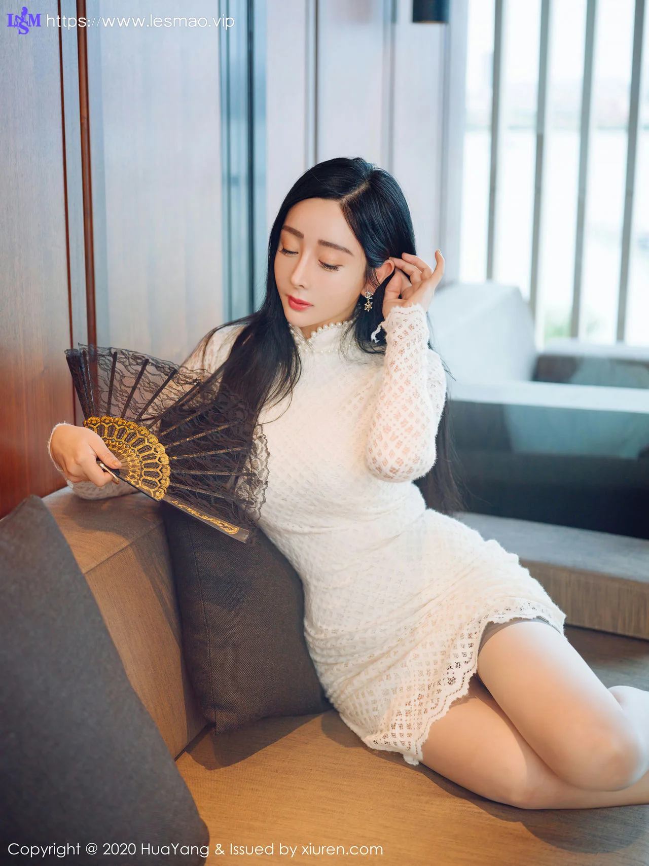 HuaYang 花漾show Vol.342  蕾丝长裙 允爾 - 8