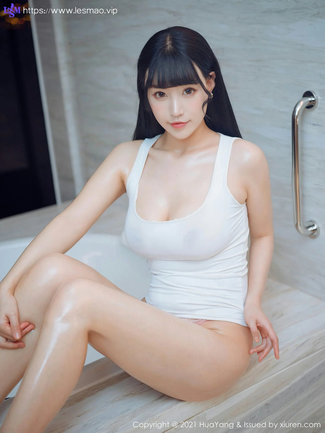 HuaYang 花漾show Vol.360 朱可儿 白色与粉色抹油爆乳 - 9