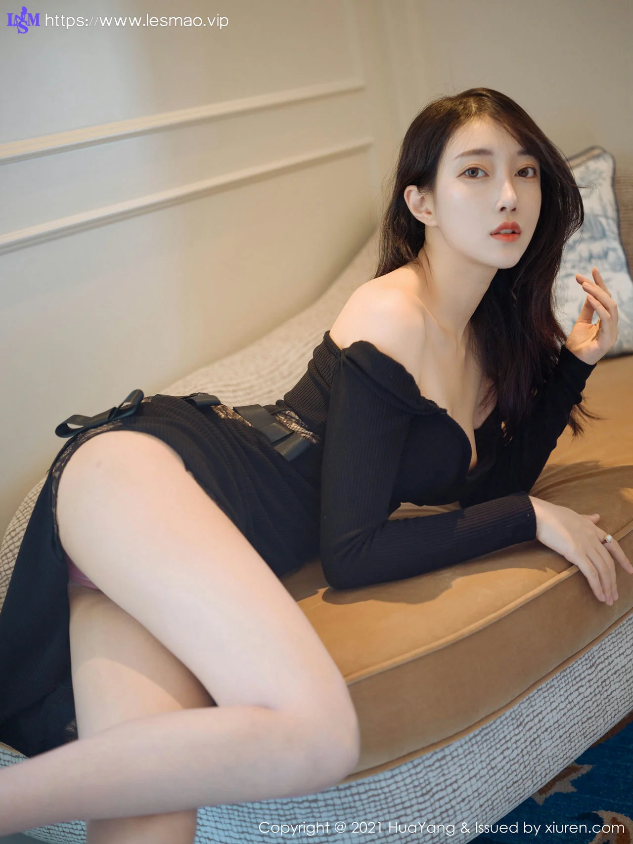 HuaYang 花漾show Vol.374 丽质美人 玥儿玥er 黑色礼裙 - 10