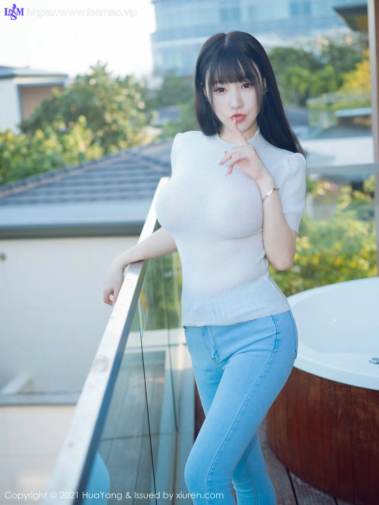 HuaYang 花漾show Vol.380 轻透上衣 朱可儿Flower 三亚旅拍写真 - 6