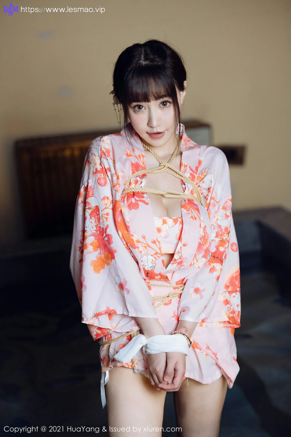 HuaYang 花漾show Vol.463 温泉和服捆绑 朱可儿Flower 成都旅拍33 - 2