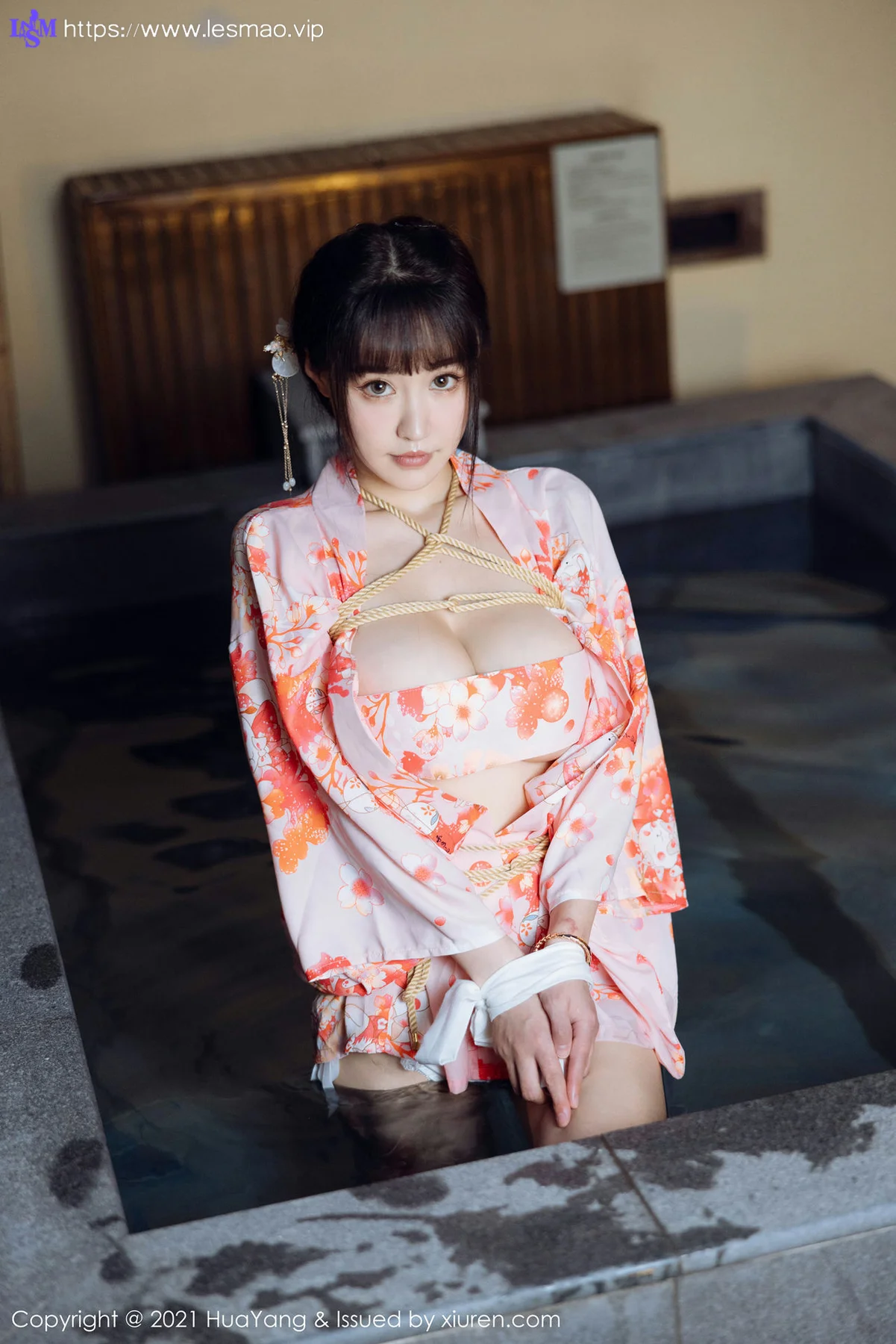 HuaYang 花漾show Vol.463 温泉和服捆绑 朱可儿Flower 成都旅拍33 - 4