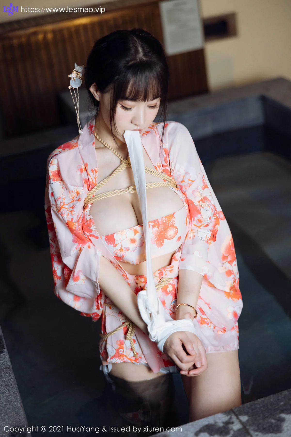 HuaYang 花漾show Vol.463 温泉和服捆绑 朱可儿Flower 成都旅拍33 - 6