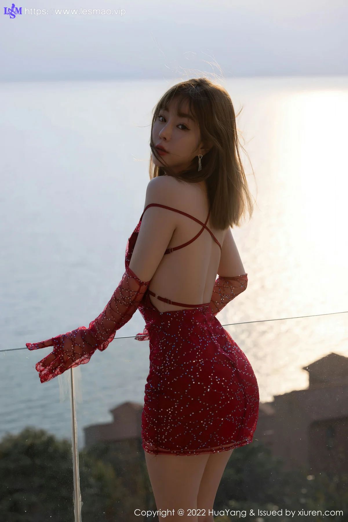 HuaYang 花漾show Vol.506 王雨纯 红色吊带短裙大理旅拍1 - 3