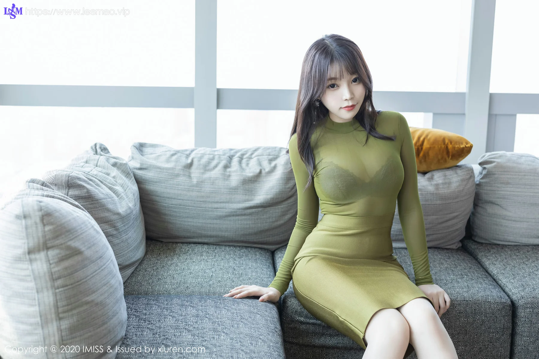 IMiss 爱蜜社 Vol.442 镂空内衣与朦胧丝袜 芝芝Booty性感写真 - 8
