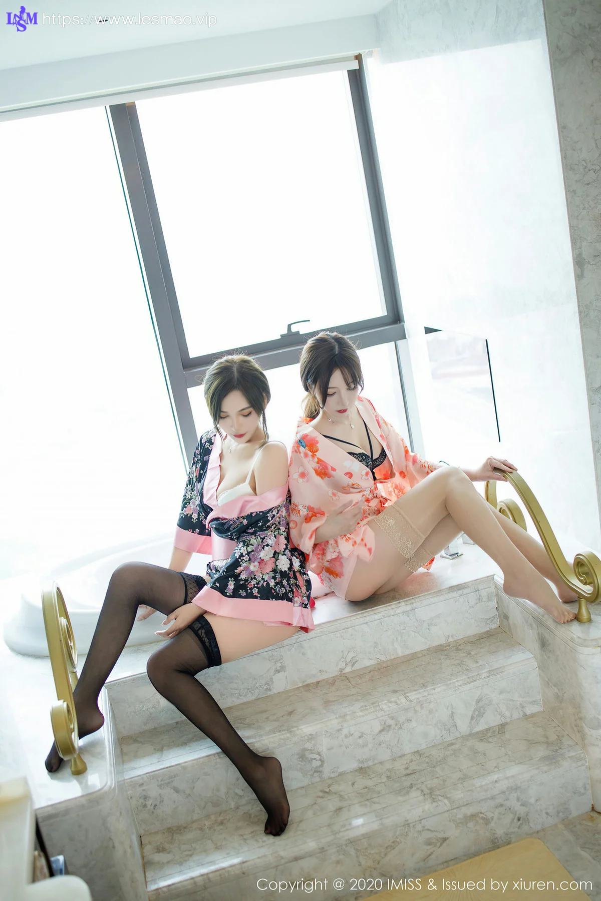 IMiss 爱蜜社 Vol.493 模特合辑 lavinia肉肉和lindalinda 性感丝袜 - 7