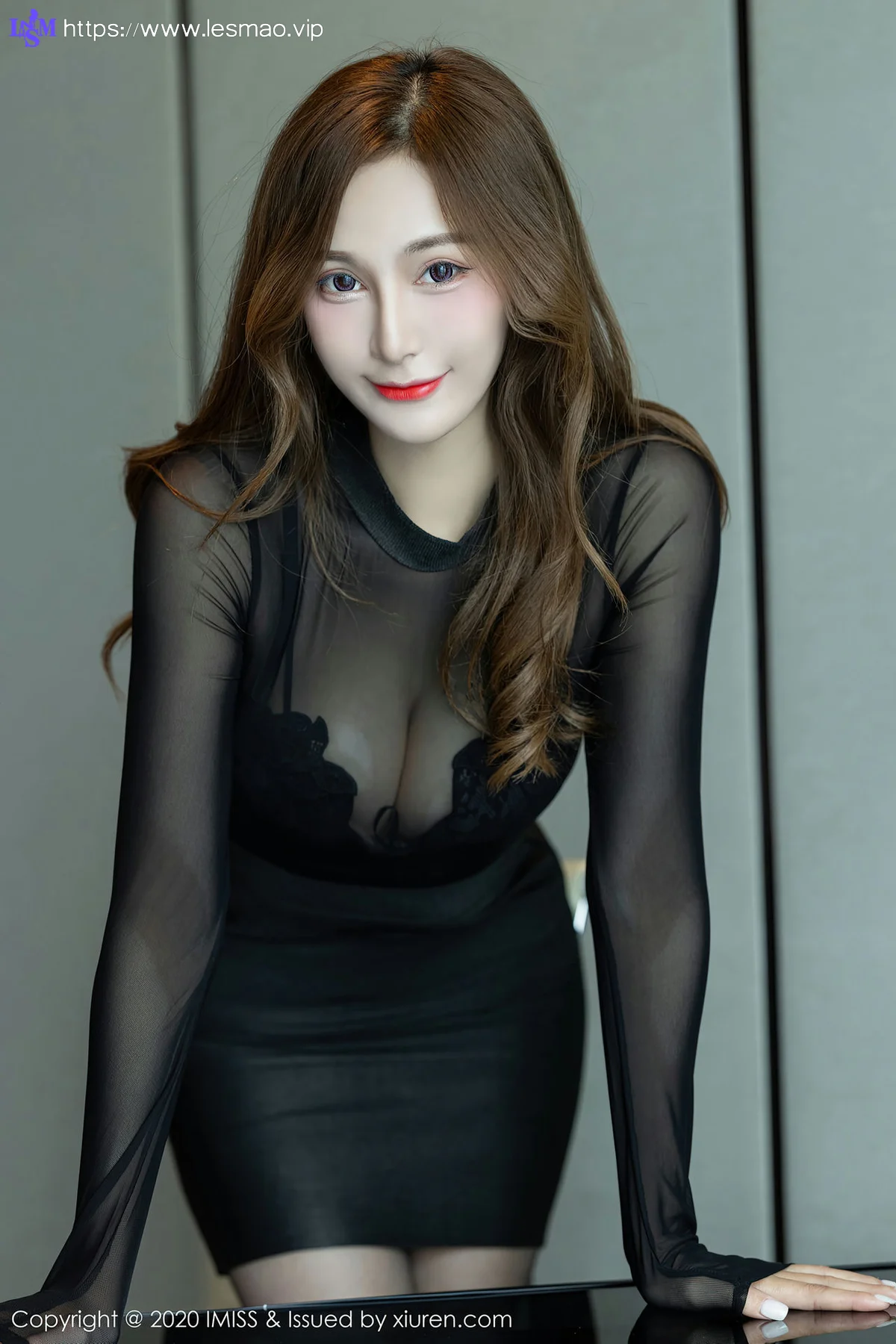 IMiss 爱蜜社 Vol.529 肉肉 气质女神朦胧黑丝 - 8