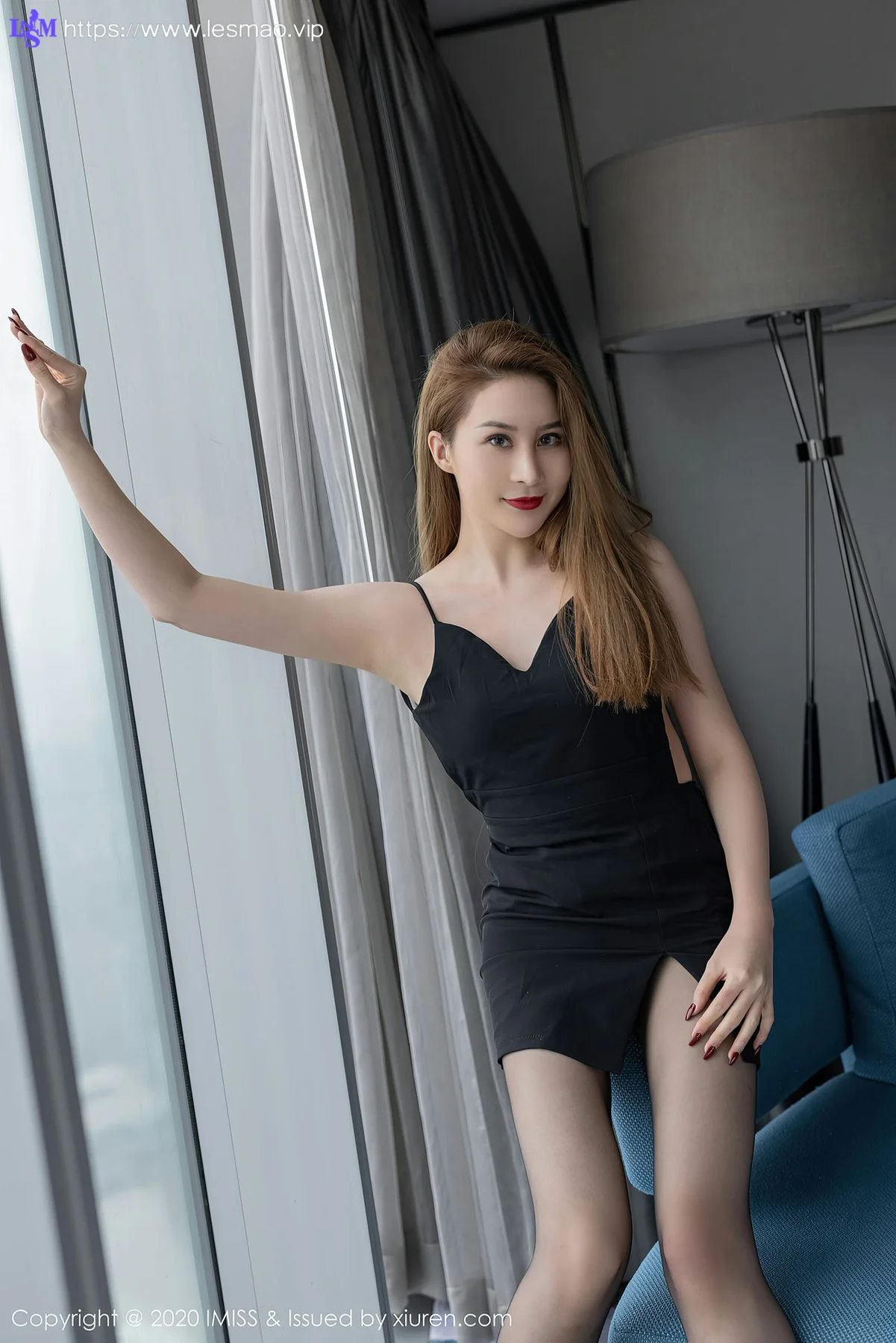 IMiss 爱蜜社 Vol.536 黑丝吊裙玉背 jermy - 8