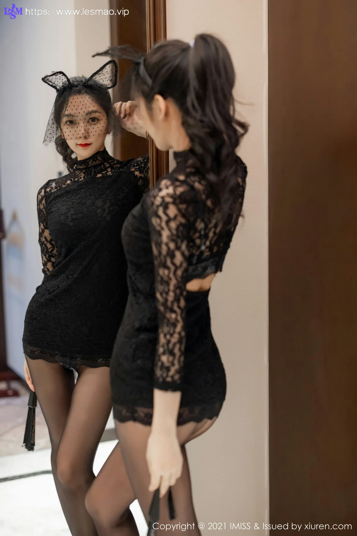 IMiss 爱蜜社 Vol.566 黑色贵妇服饰 Angela00 性感写真 - 4