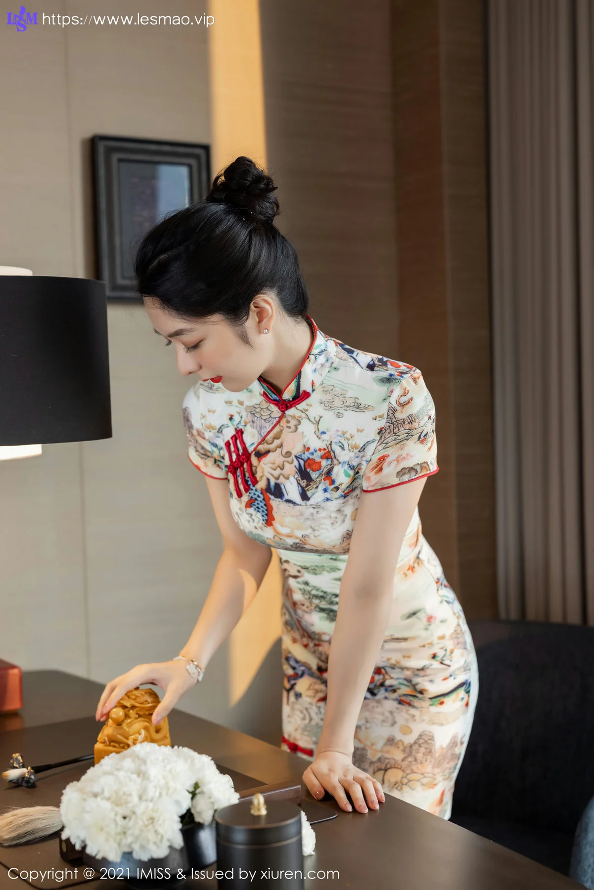 IMiss 爱蜜社 Vol.593 浪漫韵味旗袍 Angela00 性感写真 - 1