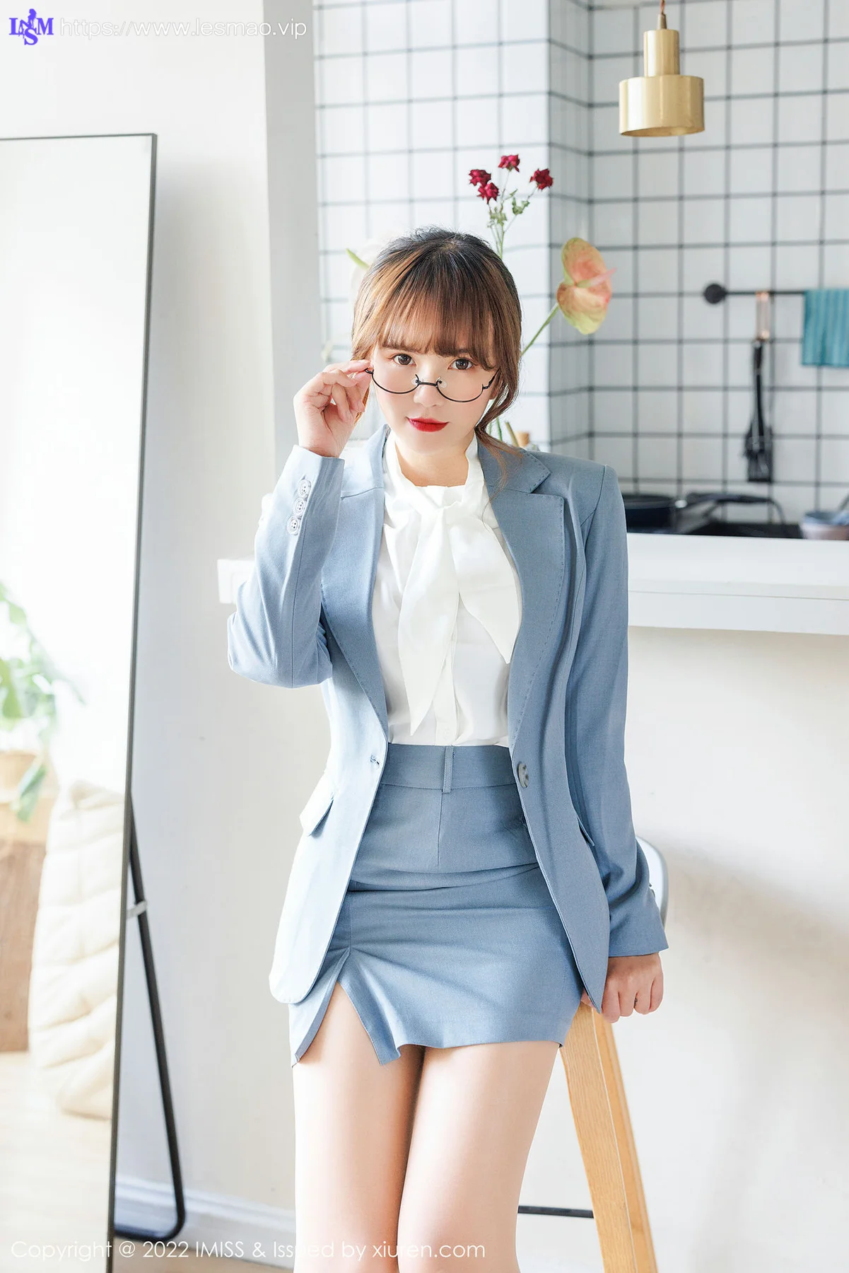 IMiss 爱蜜社 Vol.658 新人模特 张思允Nice 红色蕾丝内衣写真11 - 7