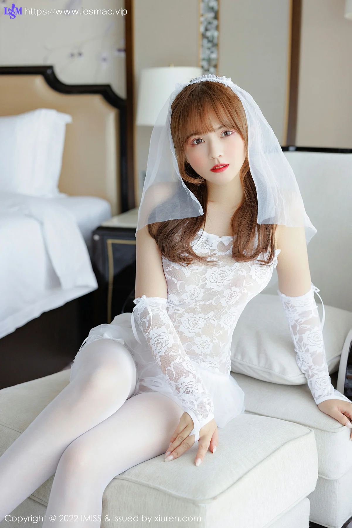 IMiss 爱蜜社 Vol.674 蕾丝婚纱 张思允Nice 性感写真333 - 7