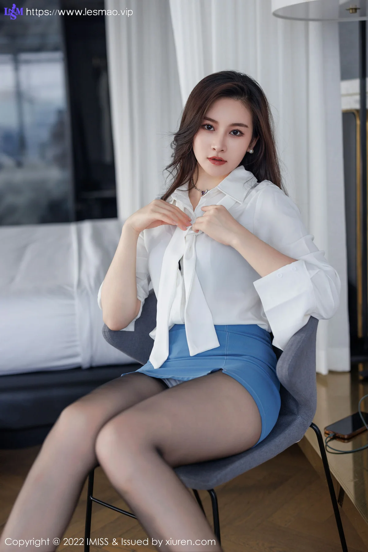 IMiss 爱蜜社 Vol.700 Vanessa 黑色蕾丝内衣性感写真 - 7
