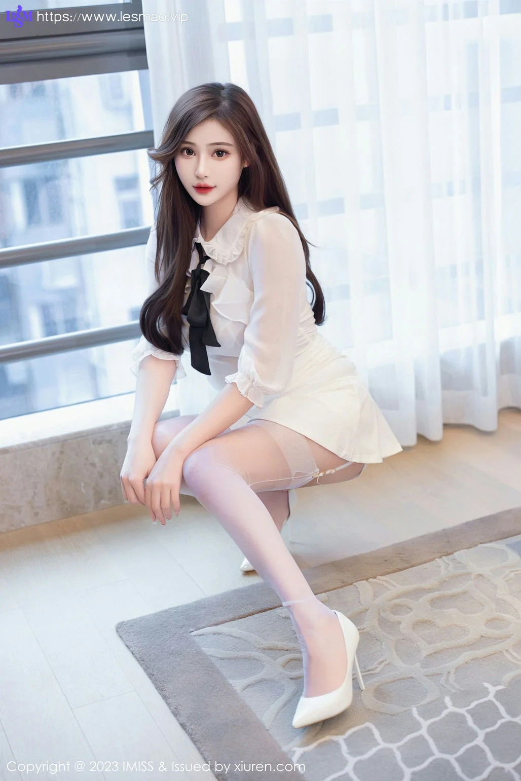 IMiss 爱蜜社 Vol.712 Lavinia肉肉 白色蕾丝内衣写真 - 6