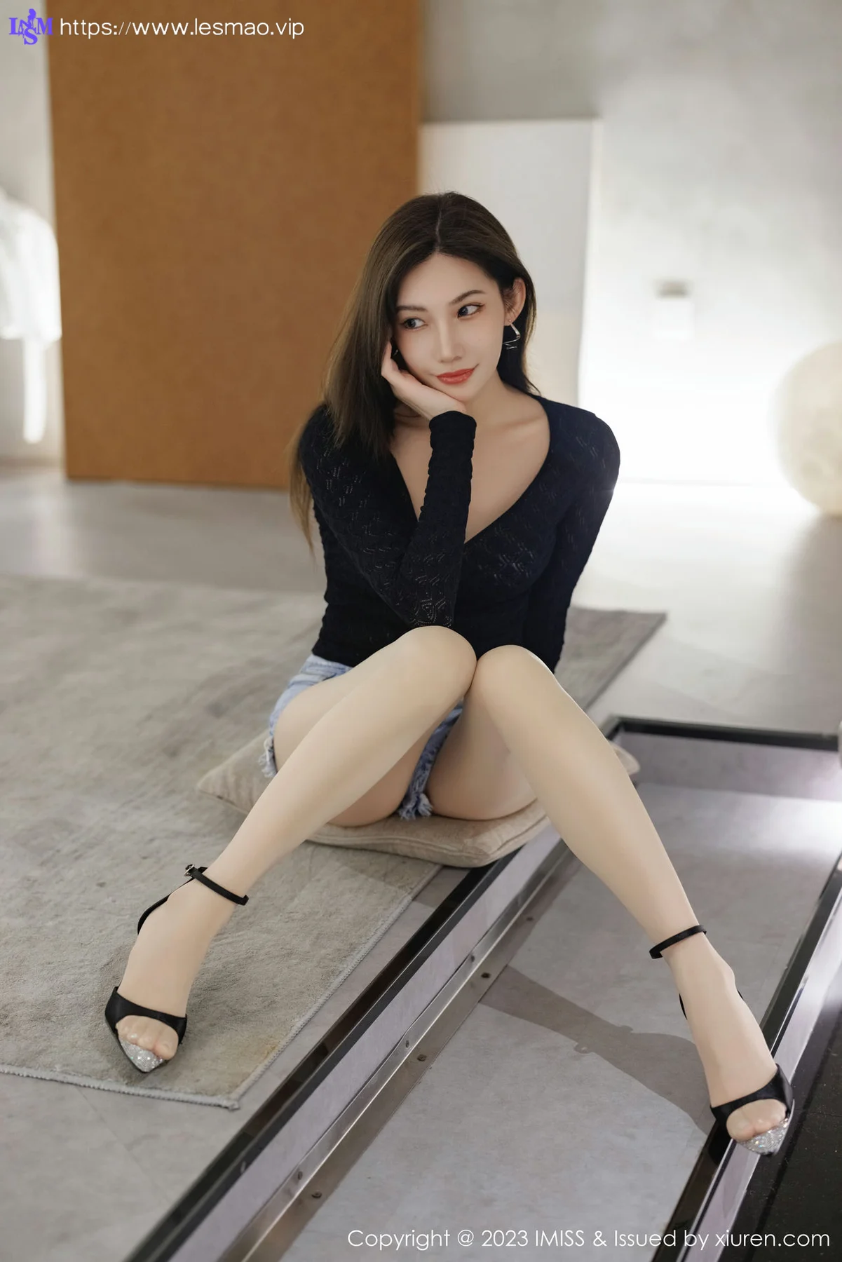 IMiss 爱蜜社 Vol.727 小狐狸Kathryn 白色蕾内衣性感写真3 - 2