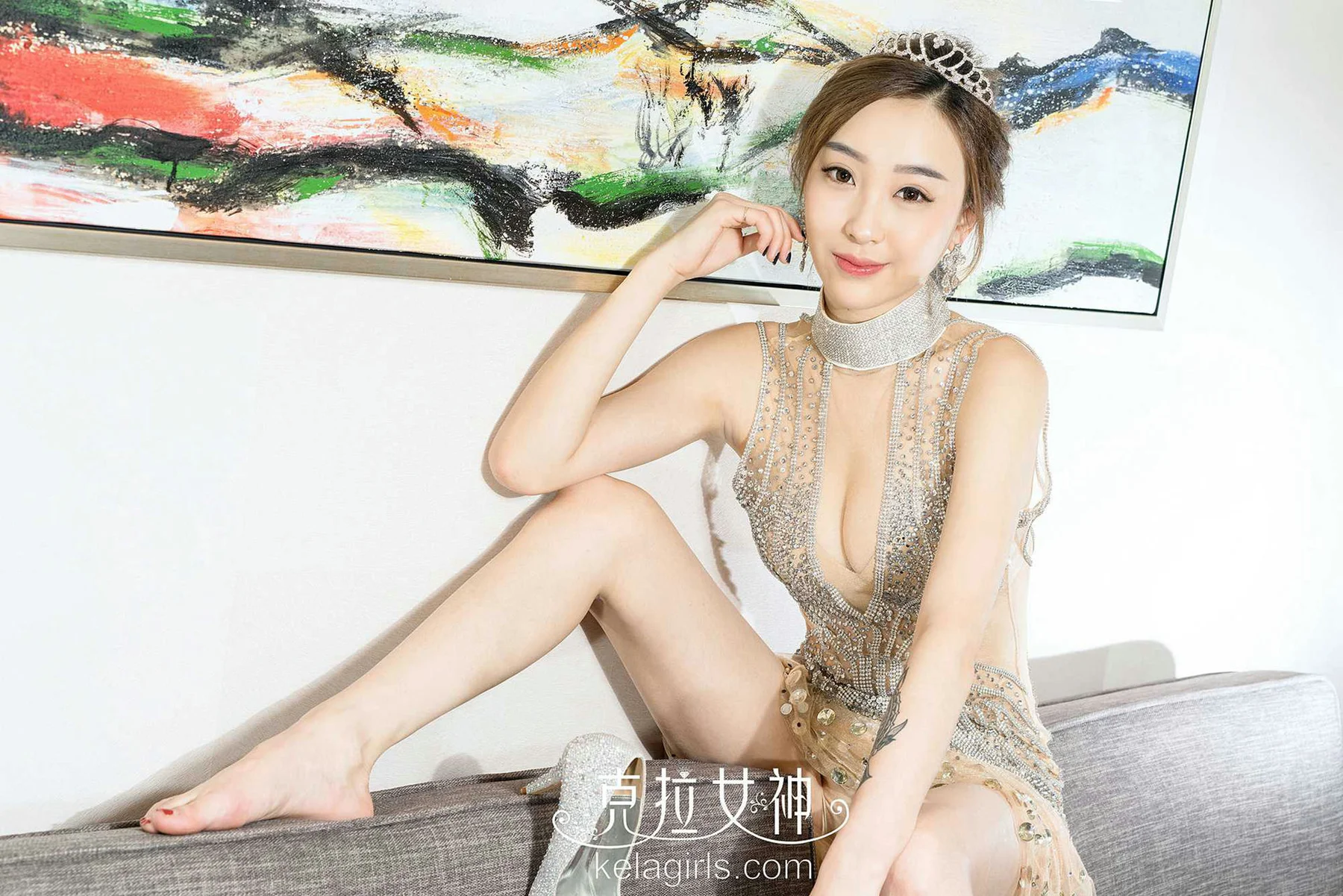 KeLa 克拉女神 No.056 Modo 张茜水晶鞋里的玉足 - 6