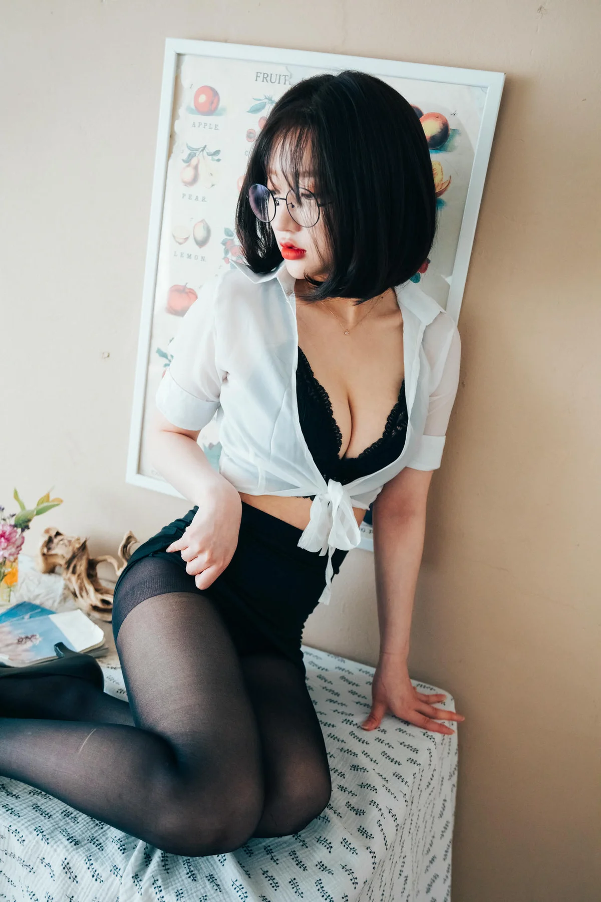 Loozy No.009 Ye-Eun黑丝ol短裙 - 4