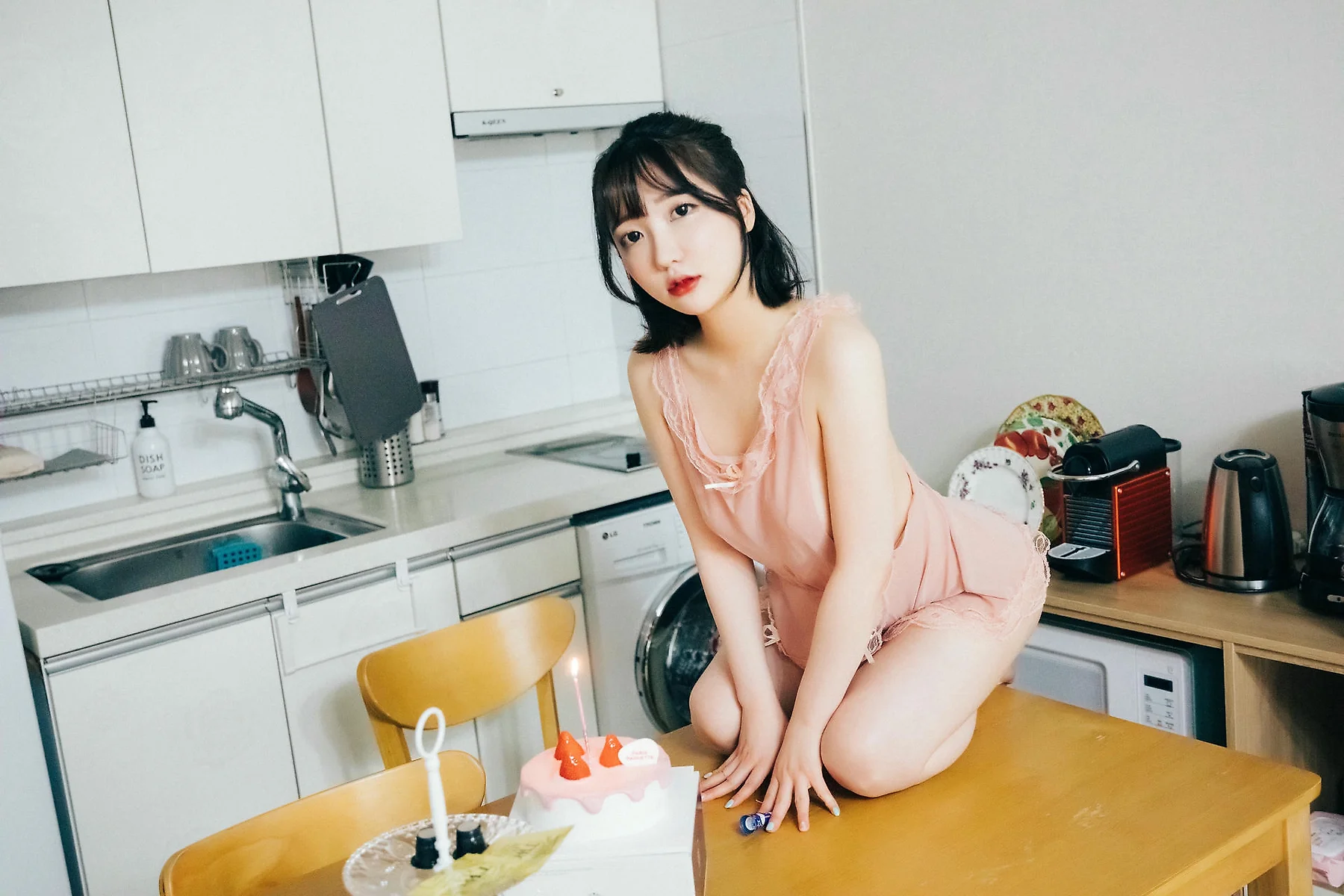Loozy No.056 Ye Eun 网袜女仆制服 - 5