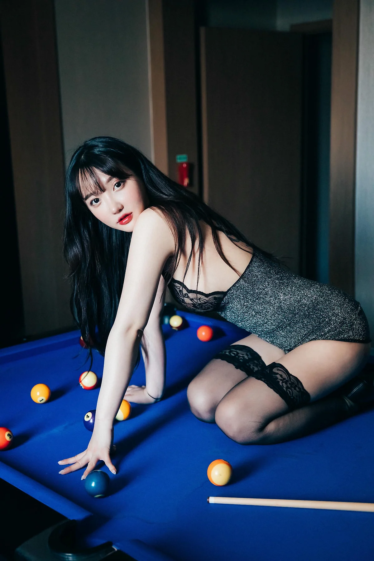 Loozy No.063 Ye Eun黑丝背心蕾丝内裤 - 4
