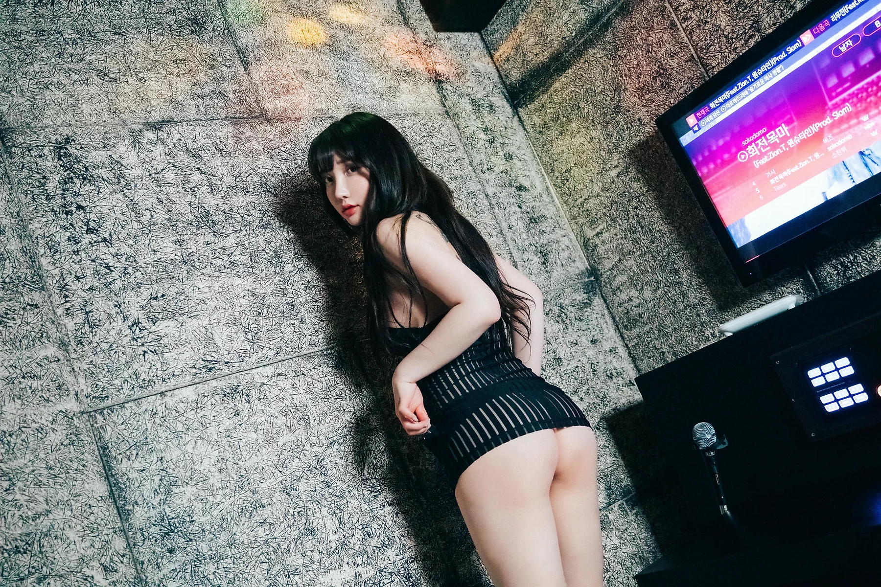 Loozy No.063 Ye Eun黑丝背心蕾丝内裤 - 6