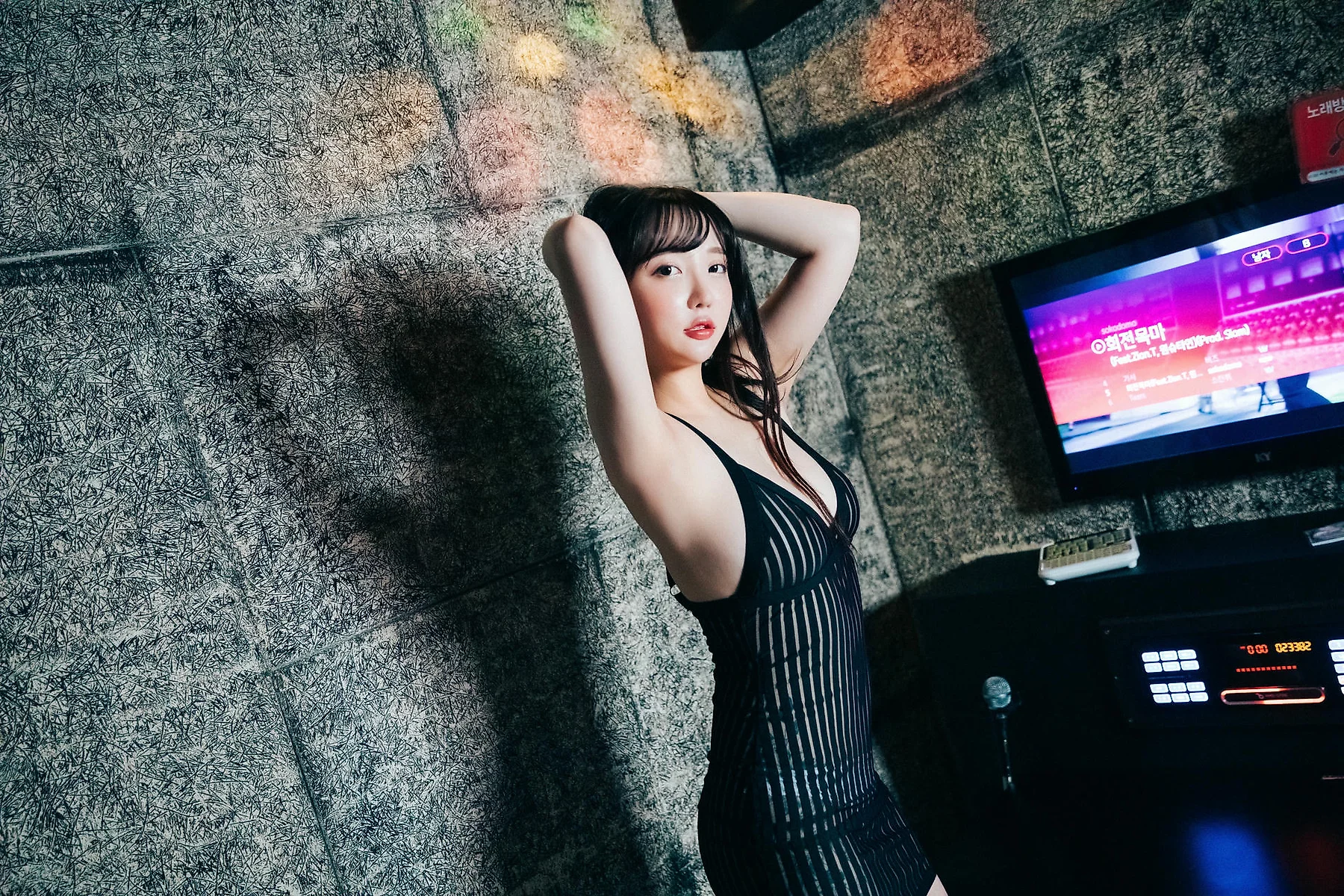 Loozy No.063 Ye Eun黑丝背心蕾丝内裤 - 10