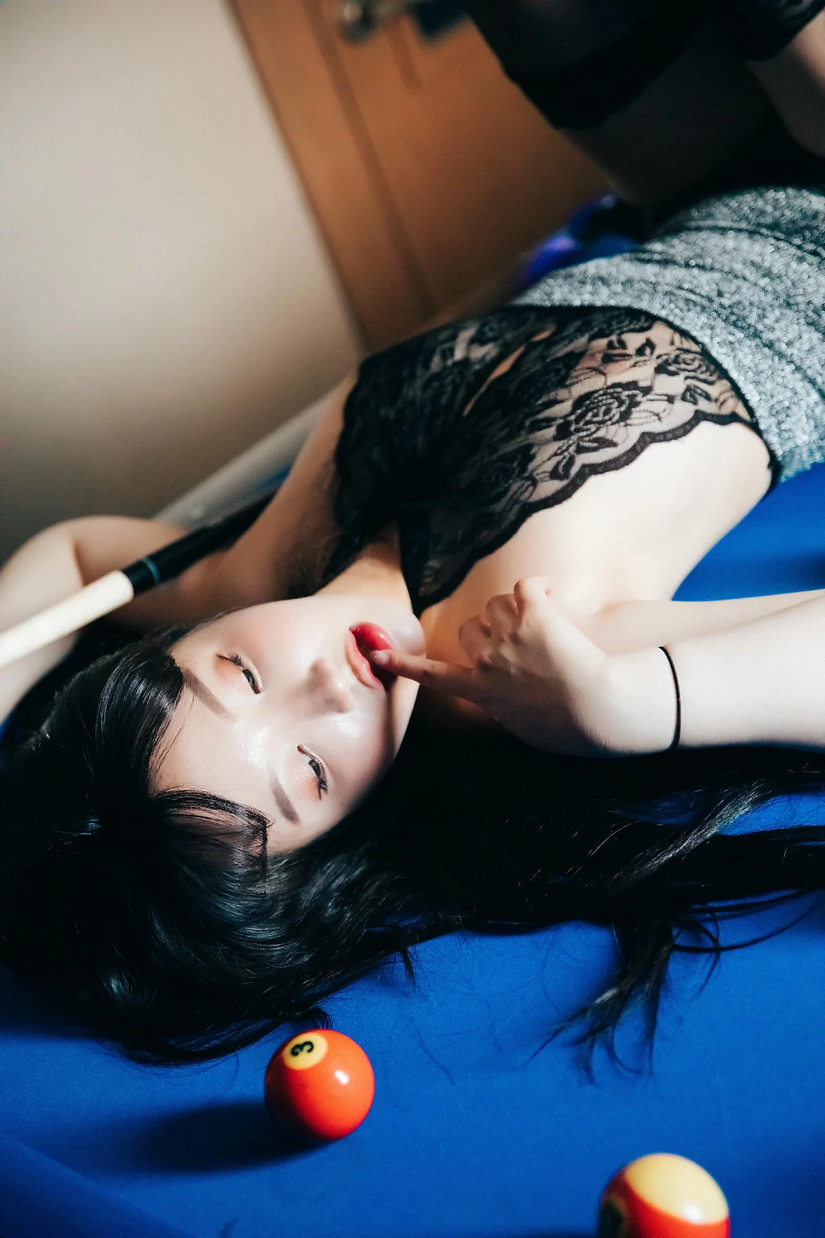 Loozy No.063 Ye Eun黑丝背心蕾丝内裤 - 6