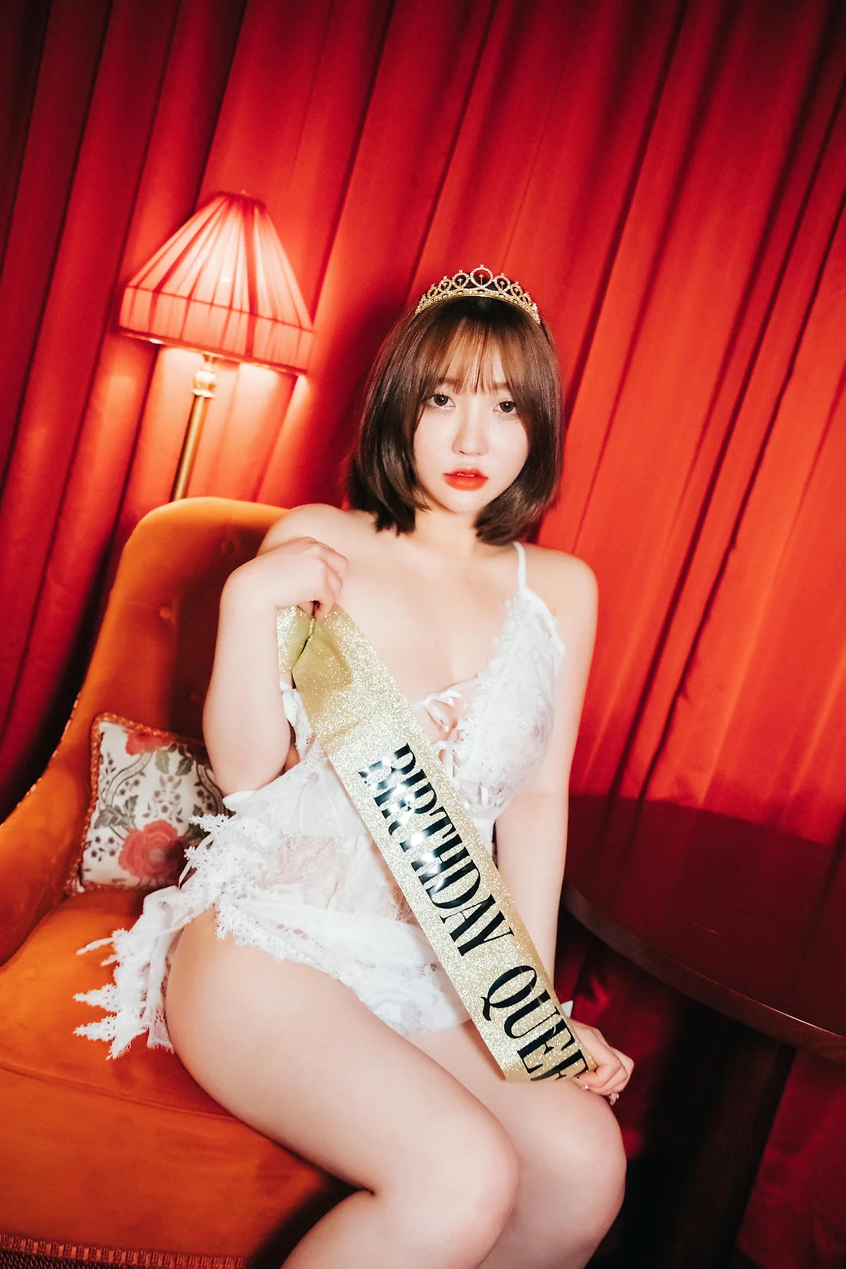 Loozy No.064 Ye Eun红色丝绸睡衣 - 9