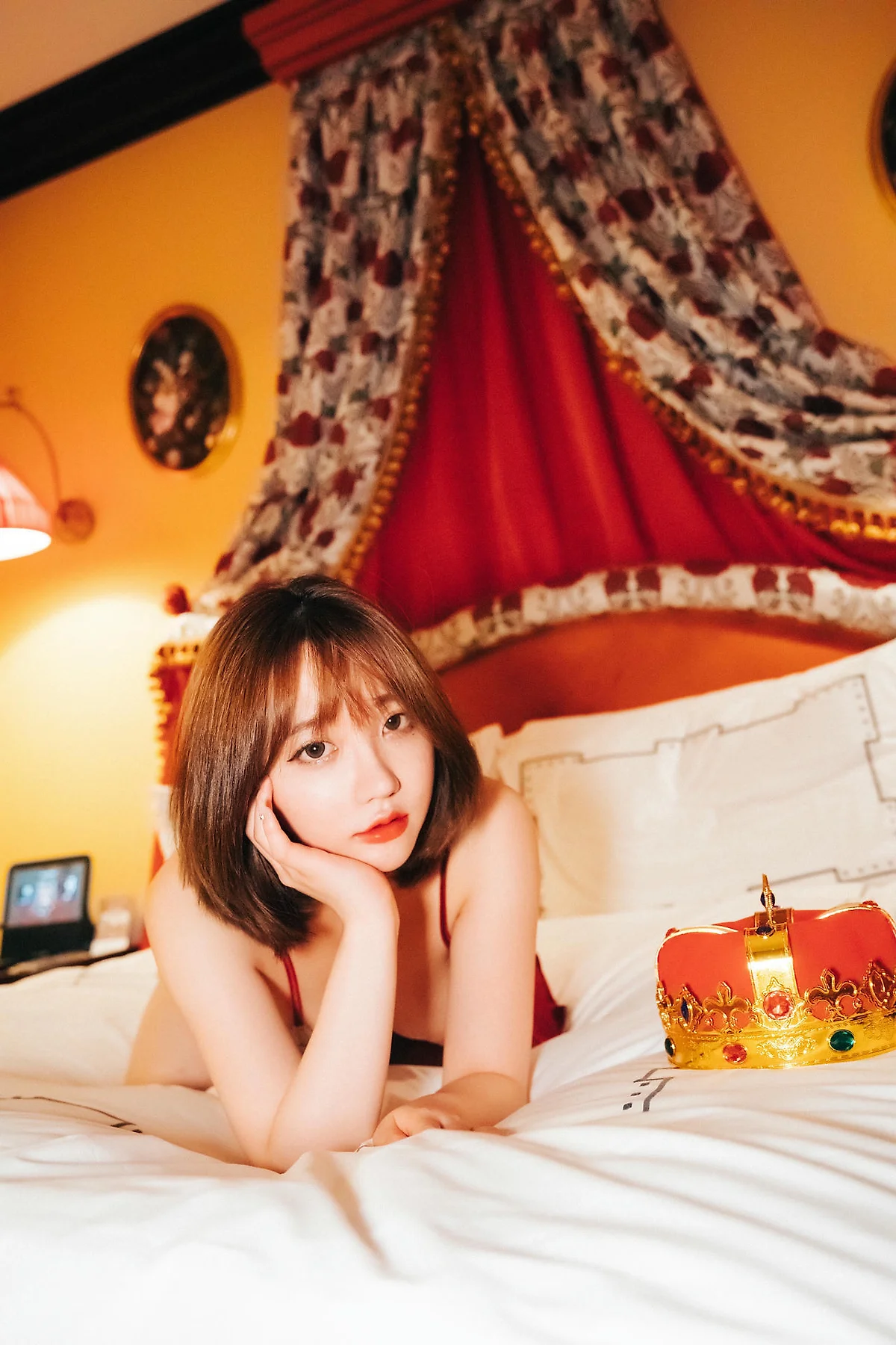 Loozy No.064 Ye Eun红色丝绸睡衣 - 4