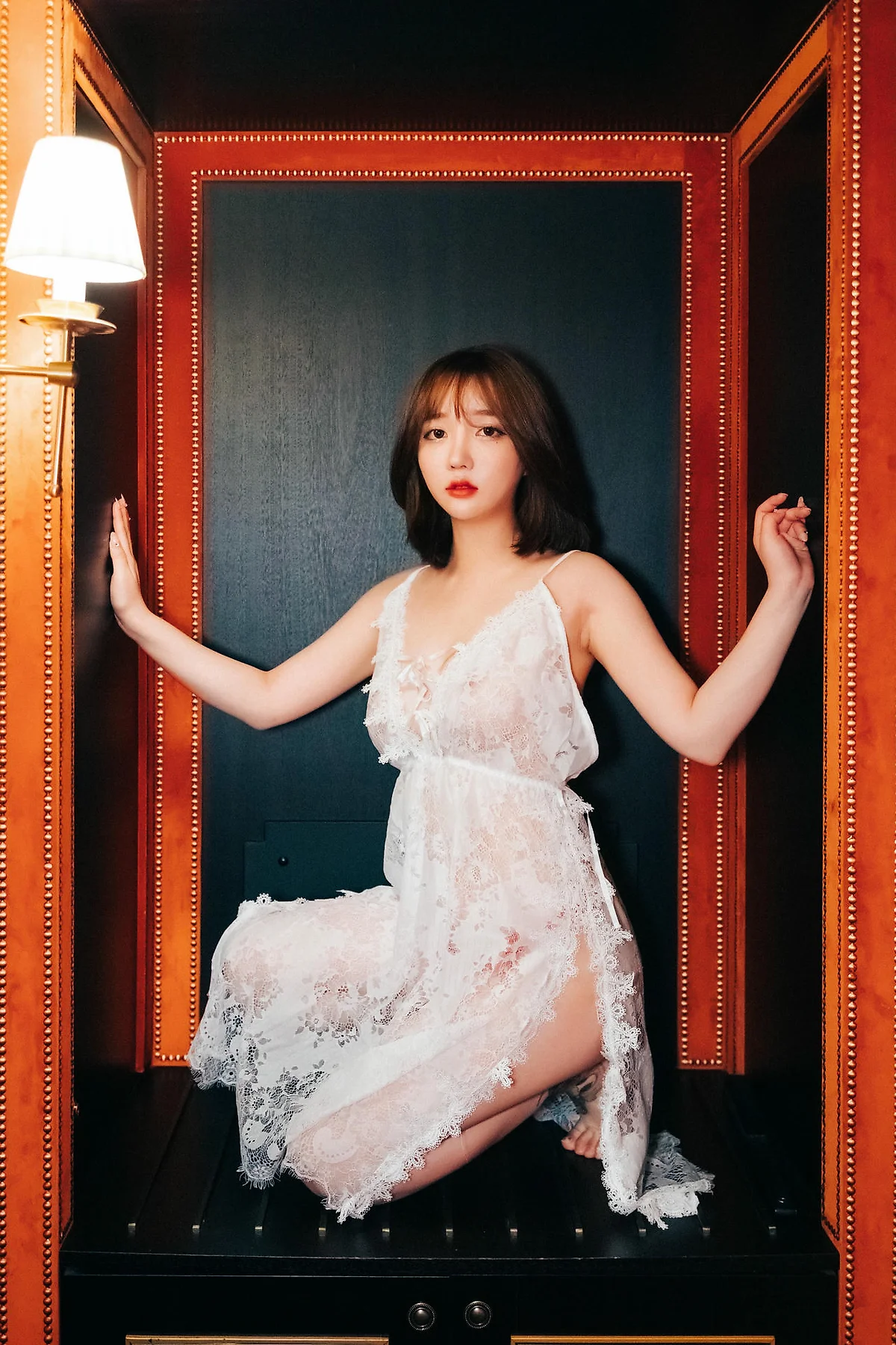 Loozy No.064 Ye Eun红色丝绸睡衣 - 7