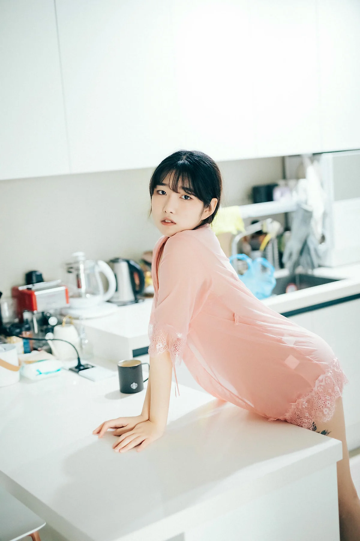Loozy No.066 SonSon少女湿身白丝 - 1