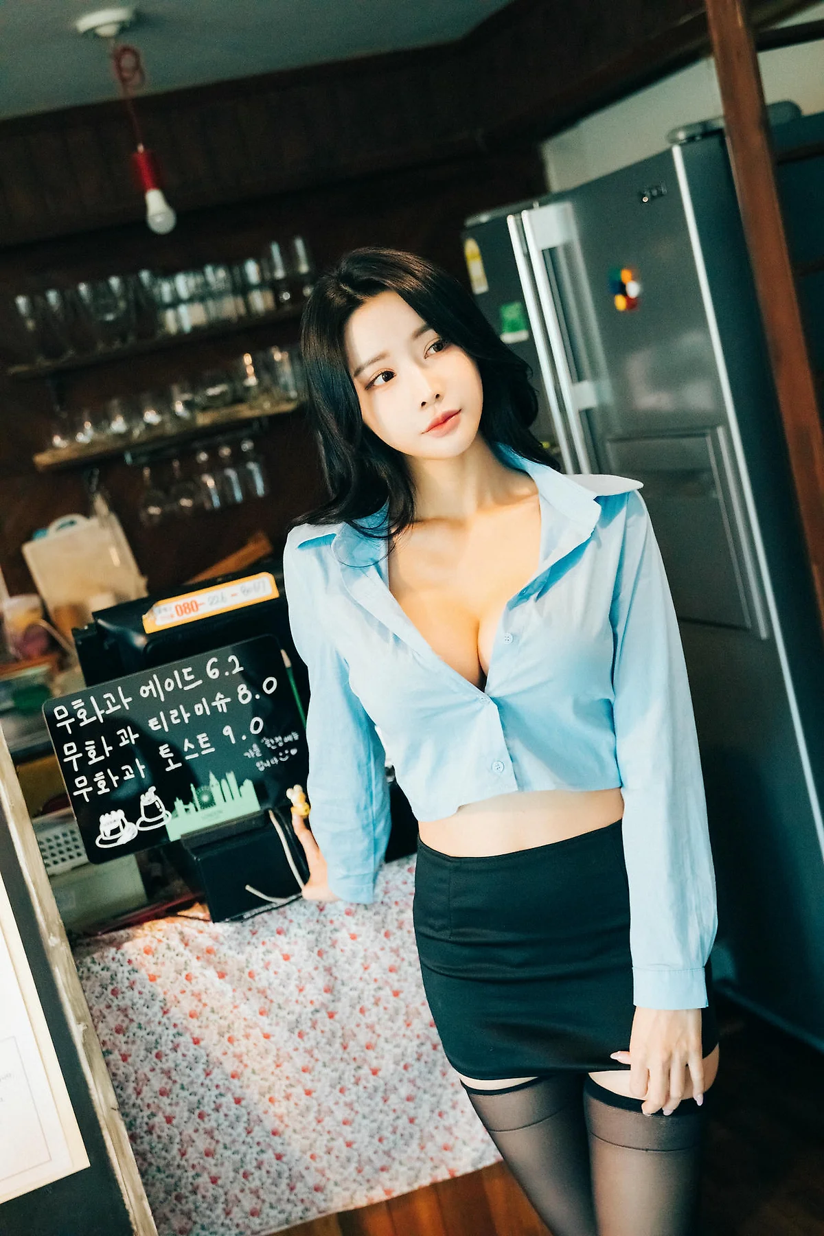Loozy No.069 Yeonyu美臀黑丝短裙 - 3