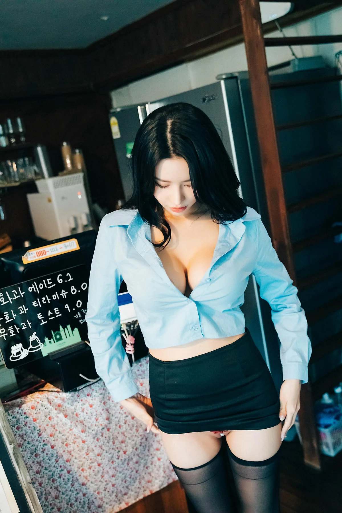 Loozy No.069 Yeonyu美臀黑丝短裙 - 9