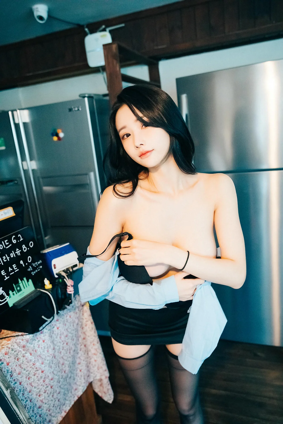 Loozy No.069 Yeonyu美臀黑丝短裙 - 8