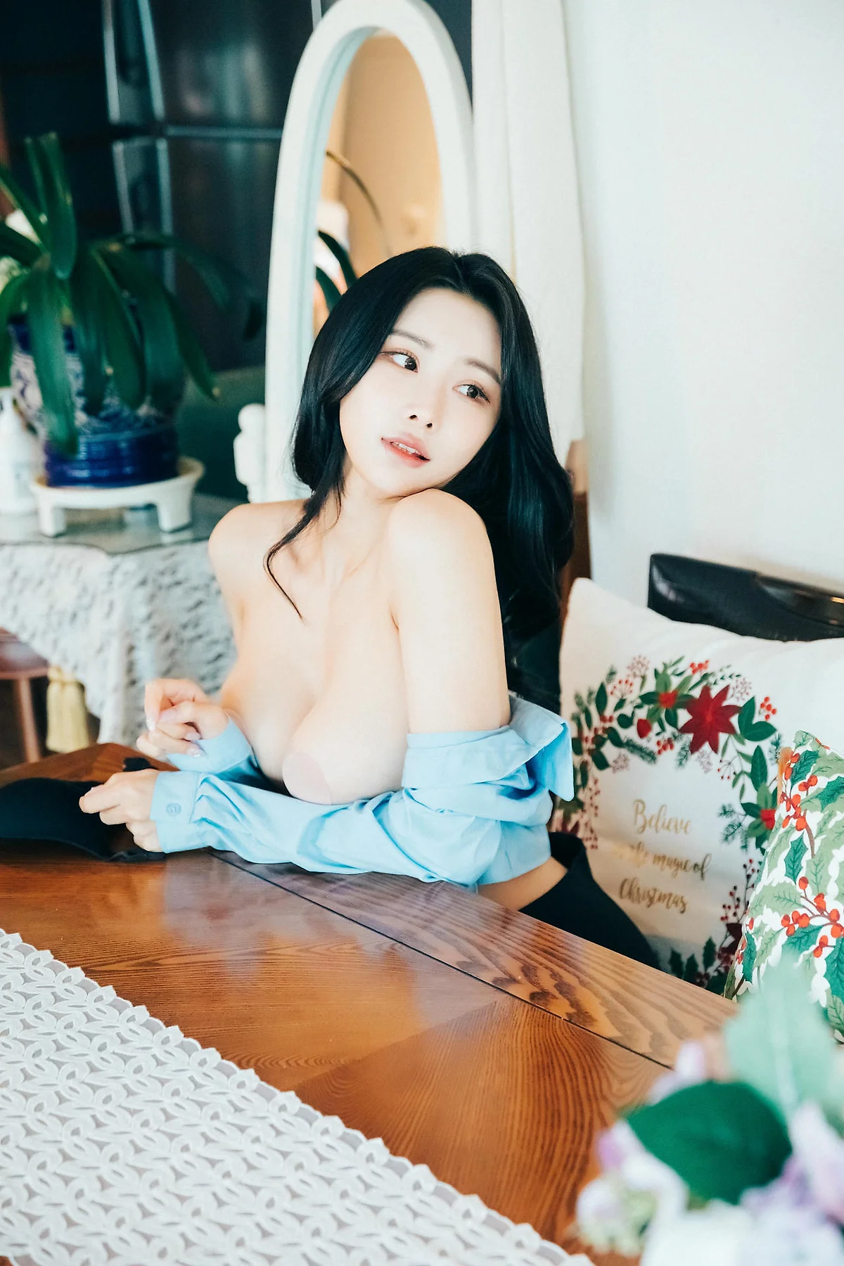 Loozy No.069 Yeonyu美臀黑丝短裙 - 4