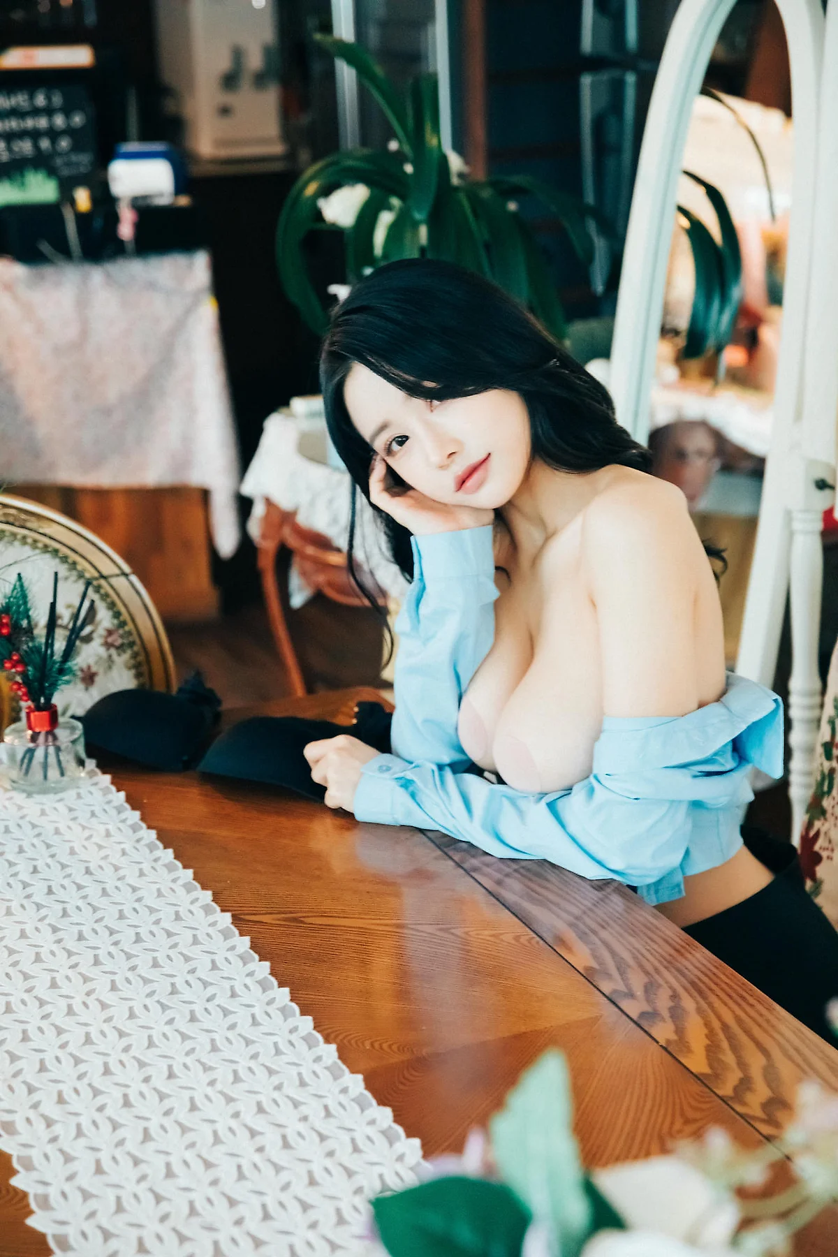 Loozy No.069 Yeonyu美臀黑丝短裙 - 5