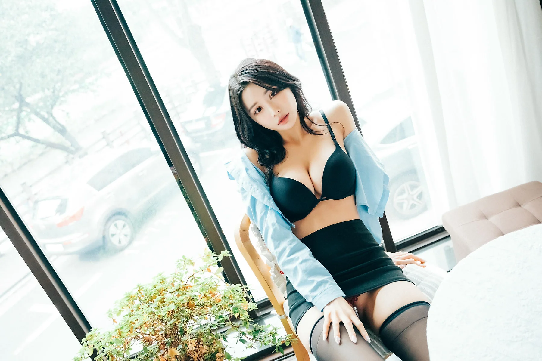 Loozy No.069 Yeonyu美臀黑丝短裙 - 2