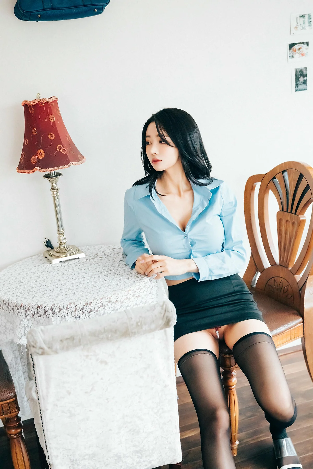 Loozy No.069 Yeonyu美臀黑丝短裙 - 3