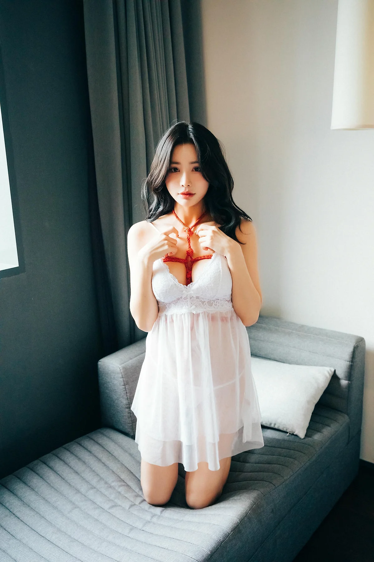 Loozy No.074 YeonYu爆乳白色美裙 - 3