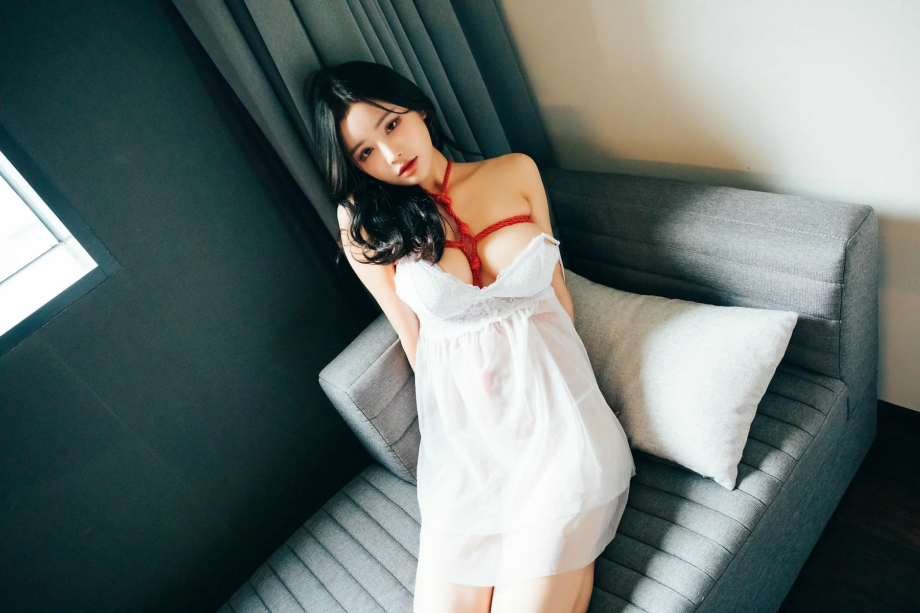 Loozy No.074 YeonYu爆乳白色美裙 - 4